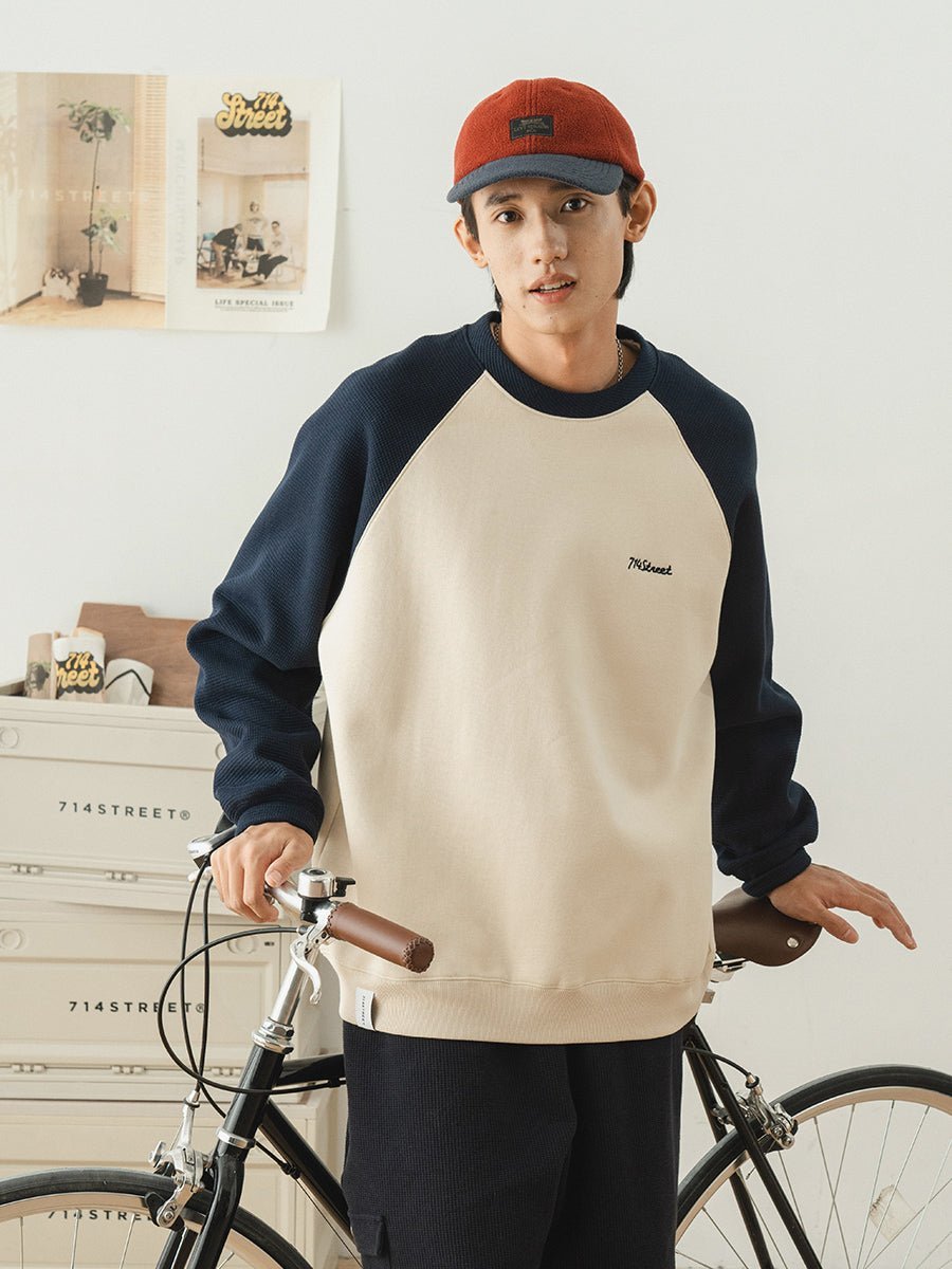WAFFLE ROUND NECK SWEATSHIRT 90925