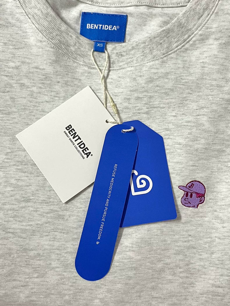 バックプリントクルーネック長袖Tシャツ B07121