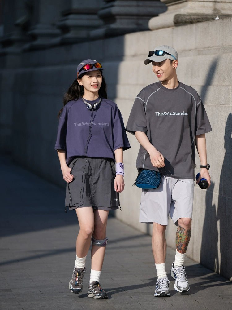 ルーズカジュアルスポーツ半袖Tシャツ男性 B042810