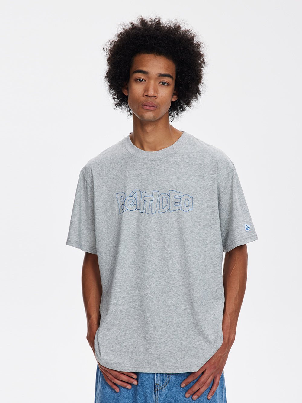LOGO PRINT LETTER LOOSE SHORT-SLEEVED T-SHIRT B13259