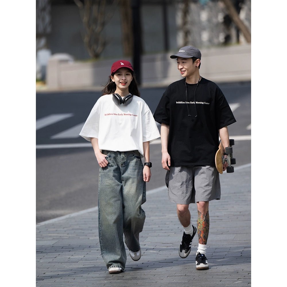 コットンヘビー300g ラウンドネックルーズ半袖Tシャツ B04197