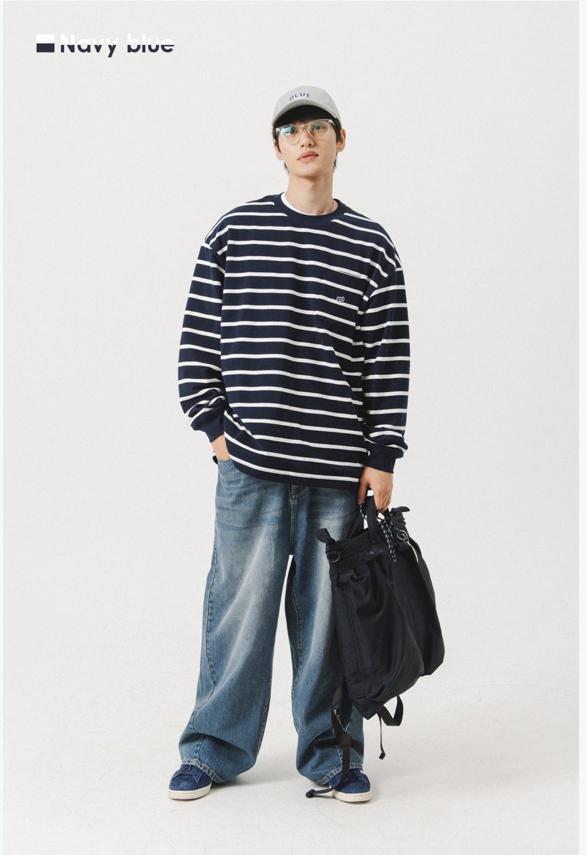 STRIPED PADDED TIED COUPLE SWEATER N23417