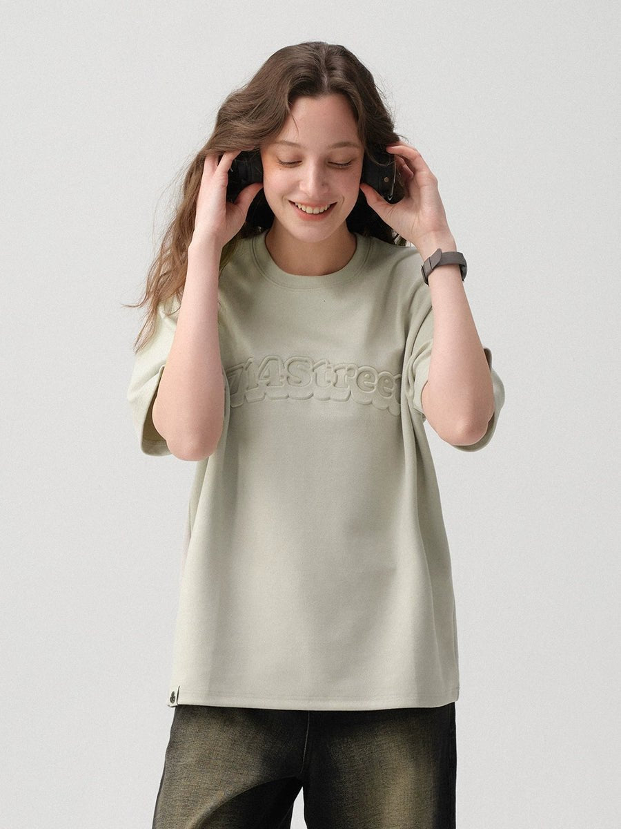 イミテーションスエード半袖Tシャツ S050123