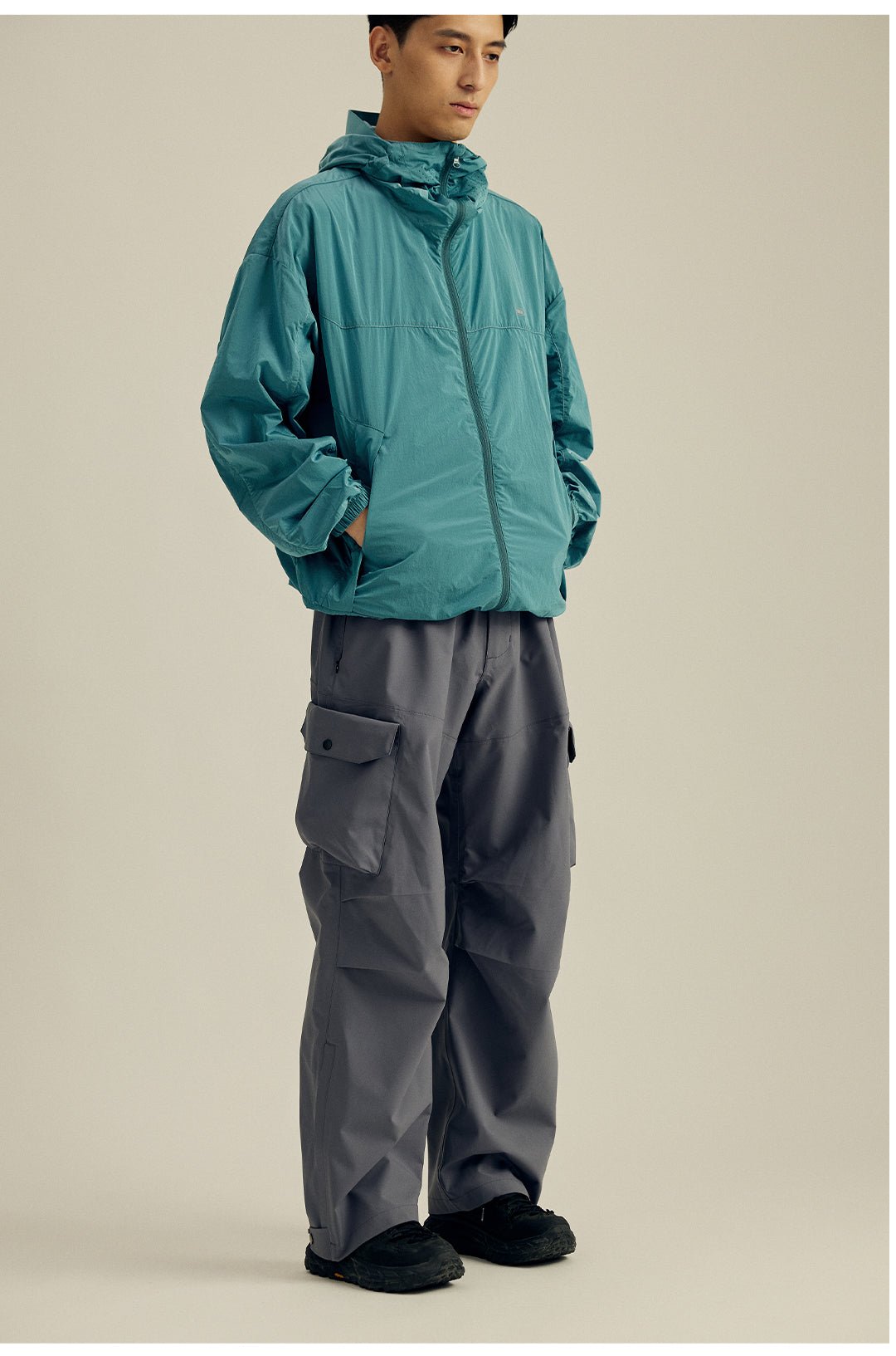 PLEATED ADJUSTABLE LEG WORK PANTS WATERPROOF N39044