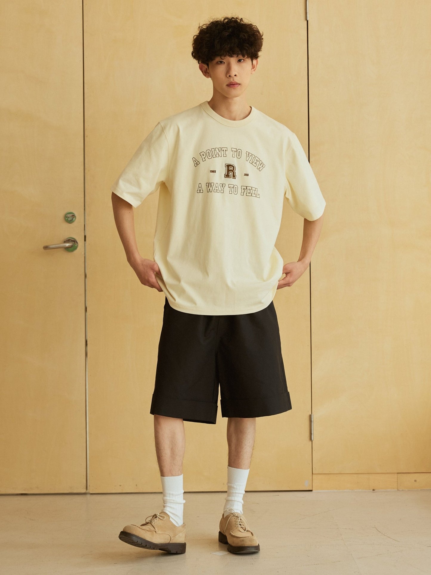 LOOSE ROUND NECK SHORT SLEEVE T-SHIRT L05042