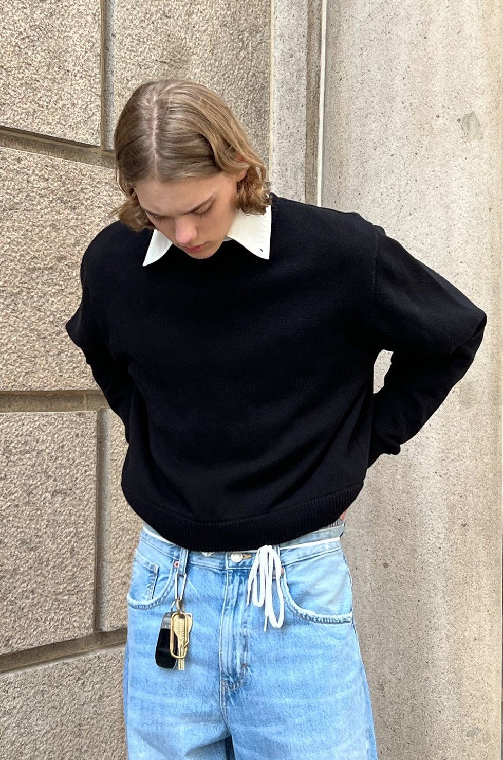 アメリカンヴィンテージシンプルcleanfitショートクルーネック C38381