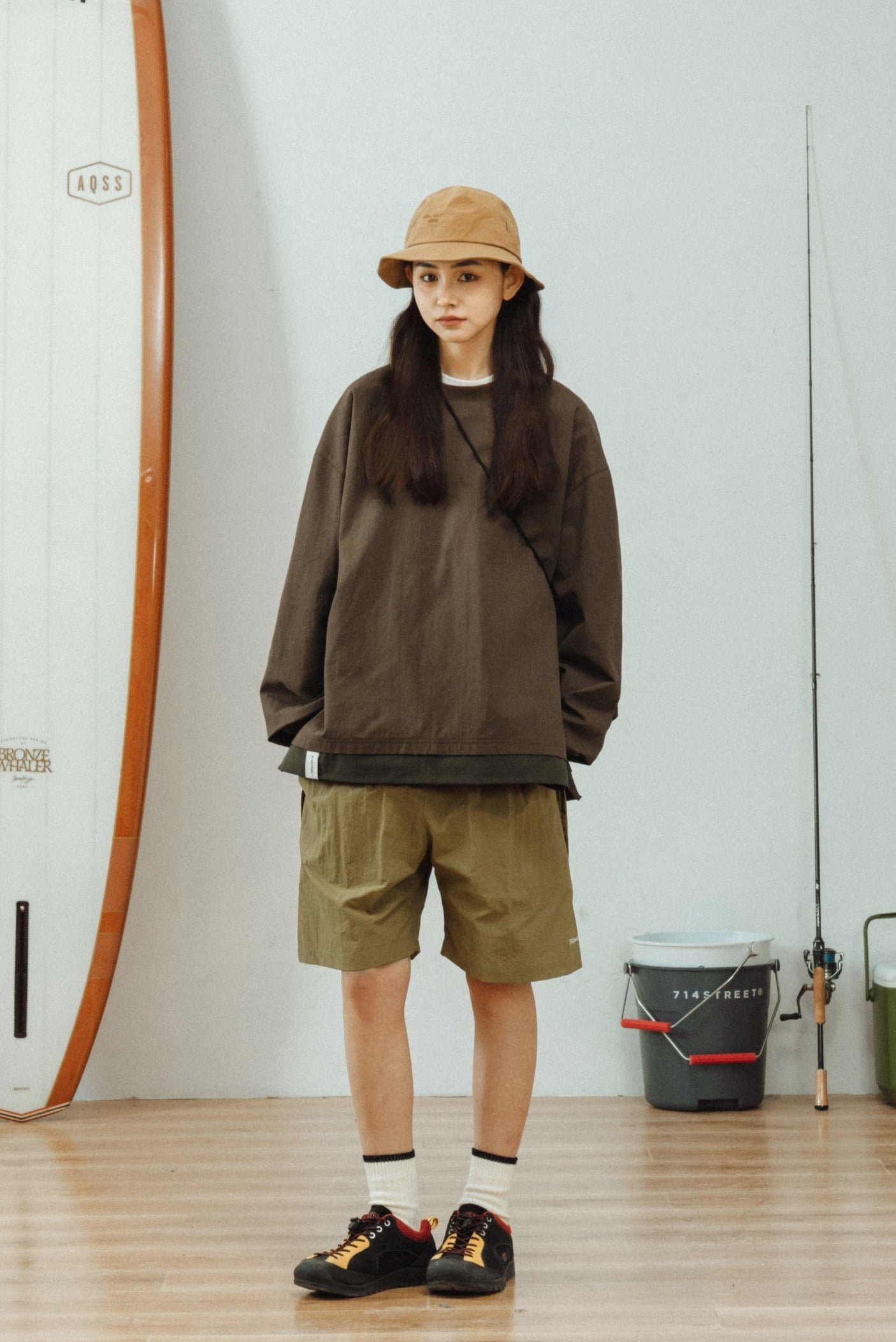 LOOSE NYLON CASUAL TROUSERS S84300