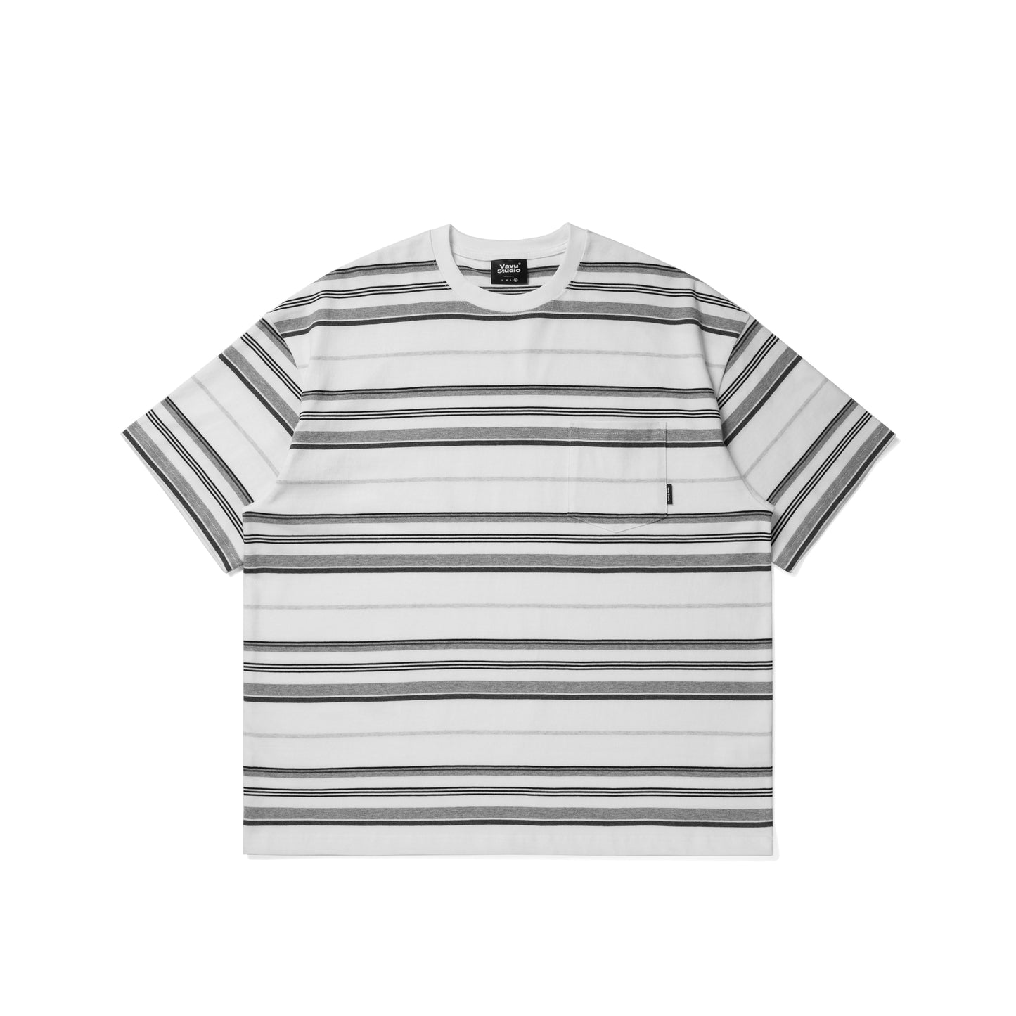 300G ストライプ半袖Tシャツ V06012
