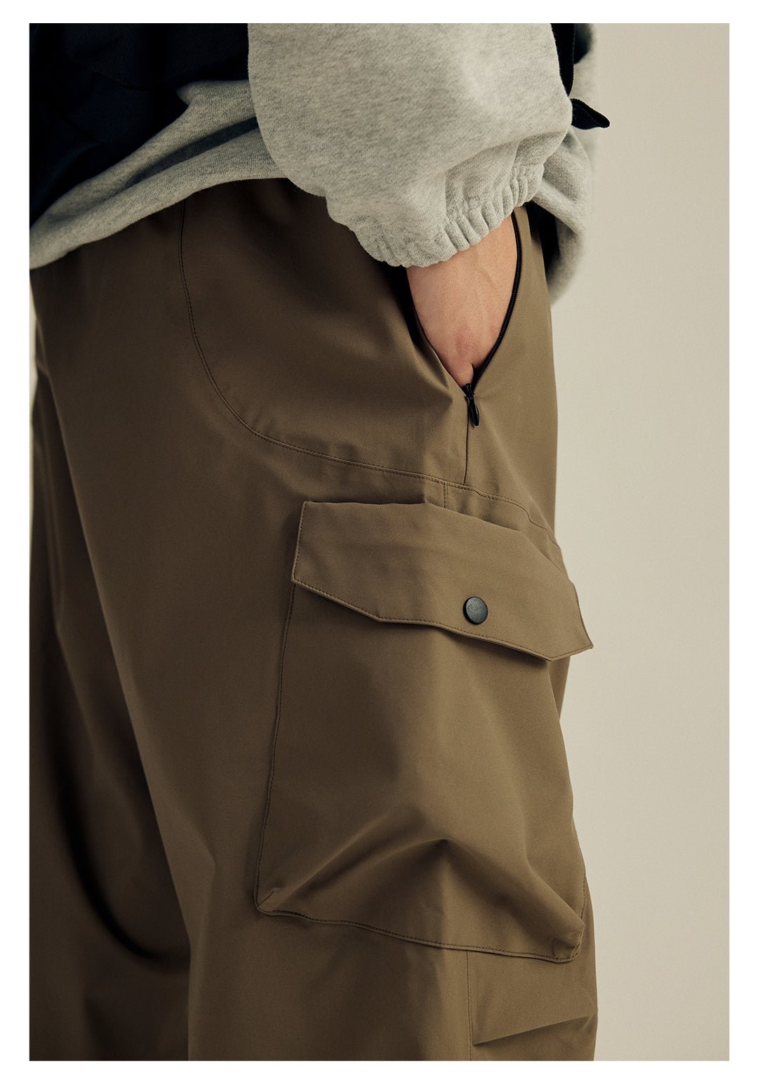 PLEATED ADJUSTABLE LEG WORK PANTS WATERPROOF N39044