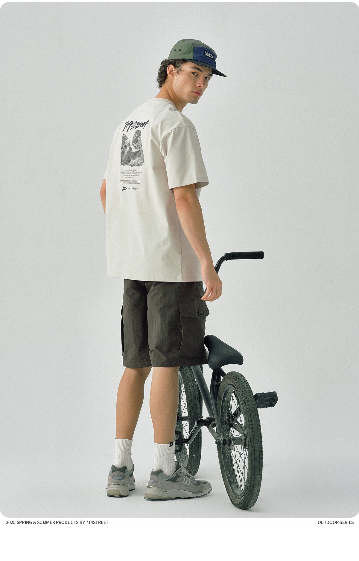速乾性ロックプリントクールフィーリング半袖TシャツS050112