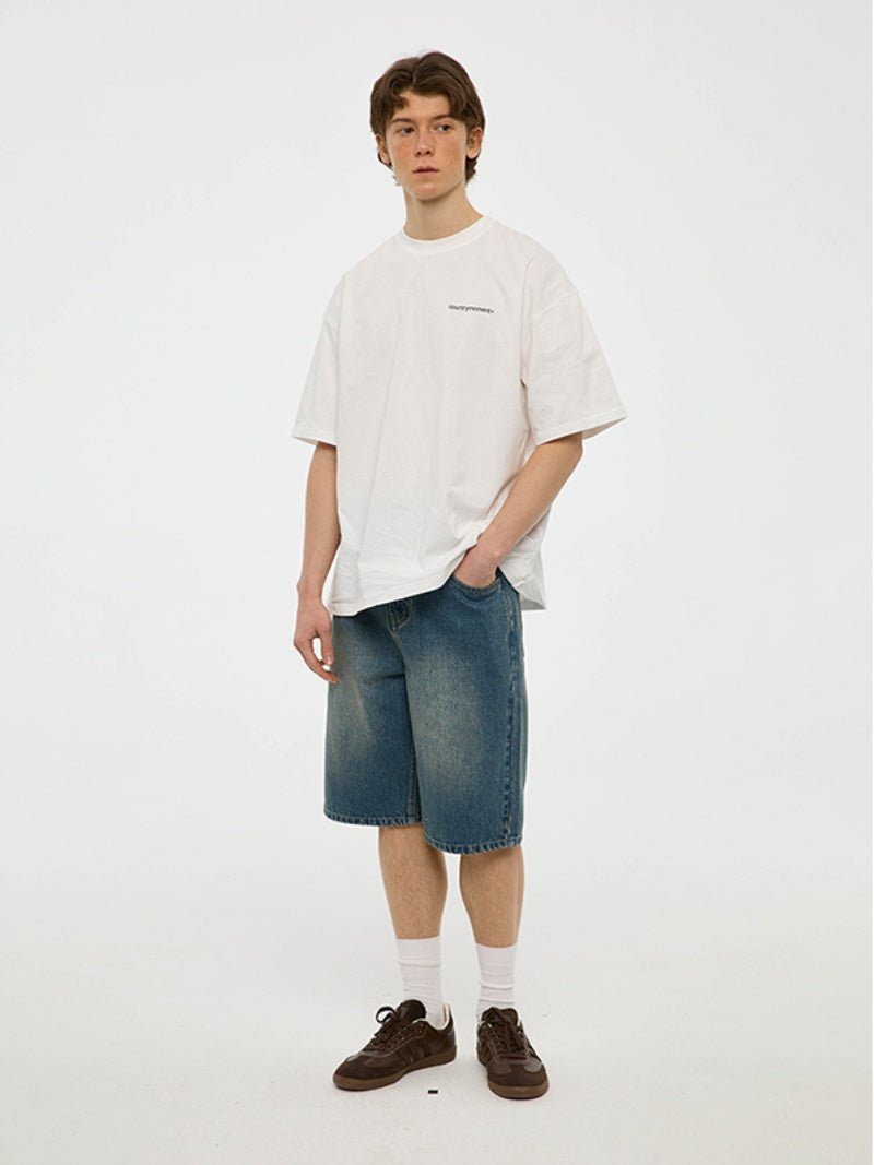 BLUE STRAIGHT DENIM TROUSERS C48555