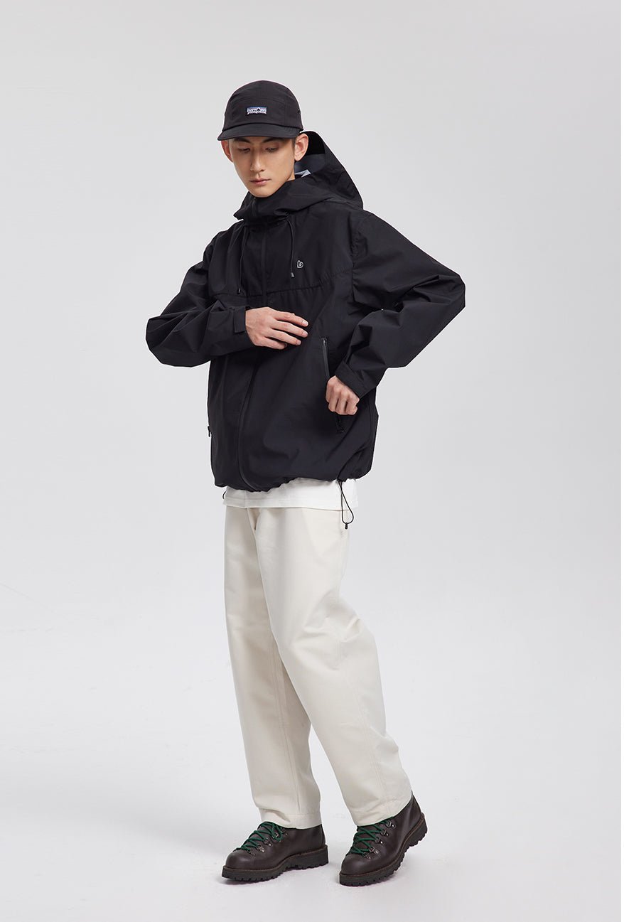 WINDPROOF AND WATERPROOF ZIP RASH JACKET WITH HOOD B03933