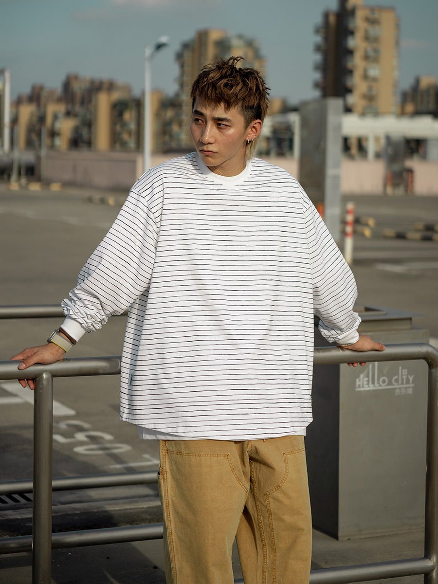 STRIPED LONG-SLEEVED T-SHIRT V92821