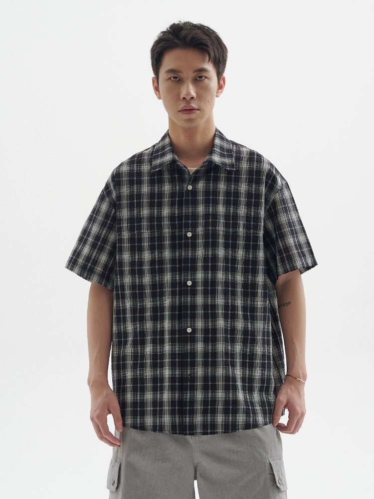 ヴィンテージコットンチェック柄シャツ B08057