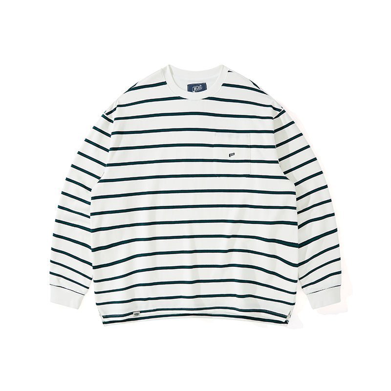 STRIPED PADDED TIED COUPLE SWEATER N23417