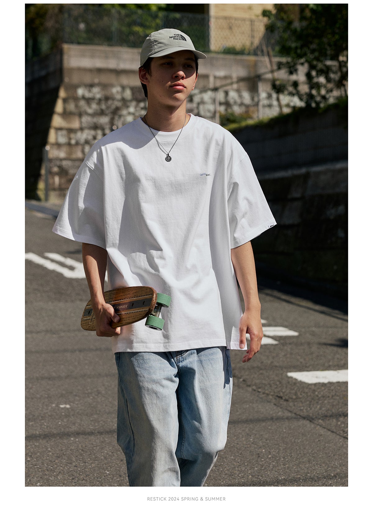 ヘビーコットンレトロカジュアル半袖Tシャツ R06155