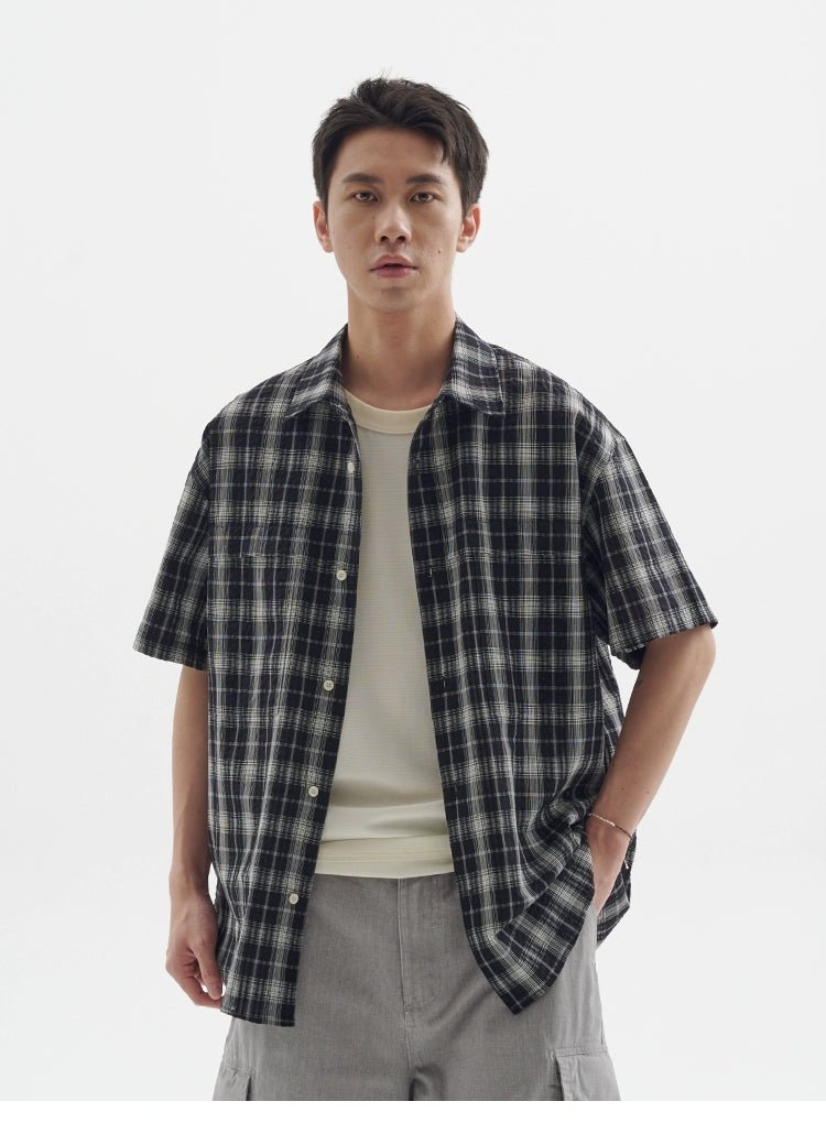 ヴィンテージコットンチェック柄シャツ B08057