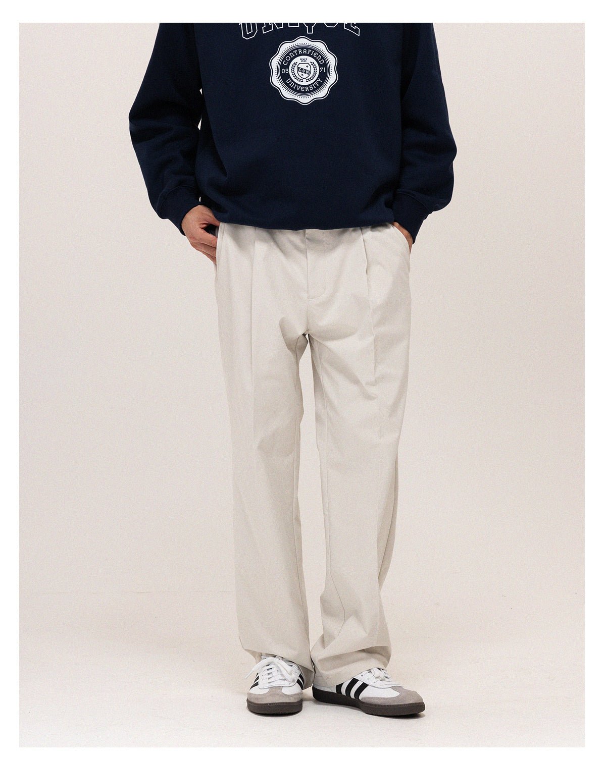STRAIGHT CASUAL PANTS C14666