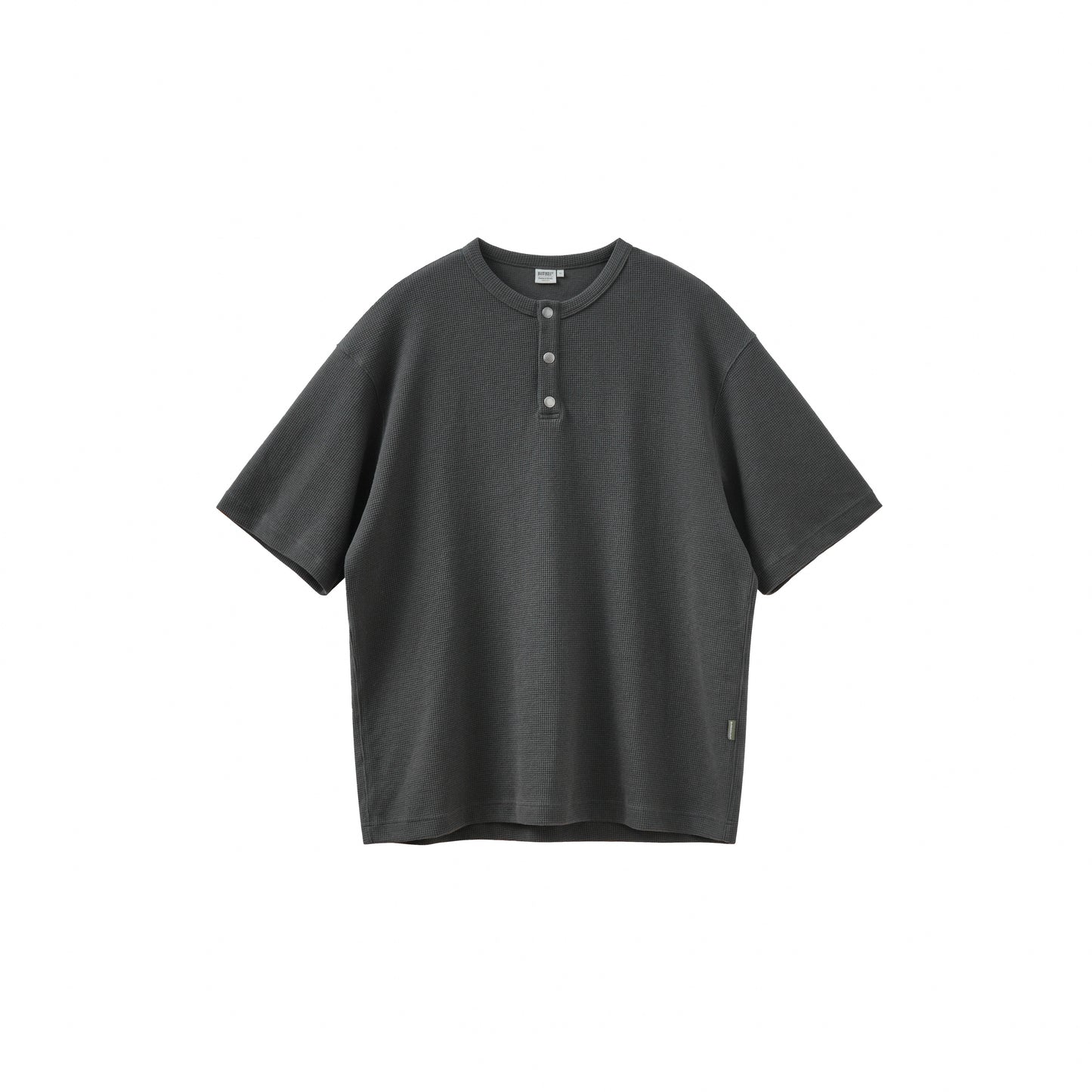 ヘンリーカラービンテージワッフル半袖Tシャツ B04093