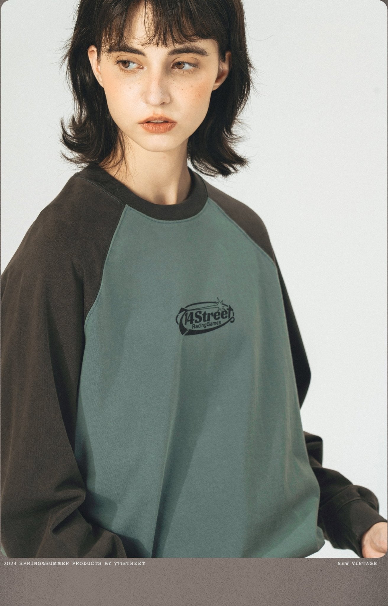 アメリカンレトロ ウォッシュド長袖Tシャツ S03215