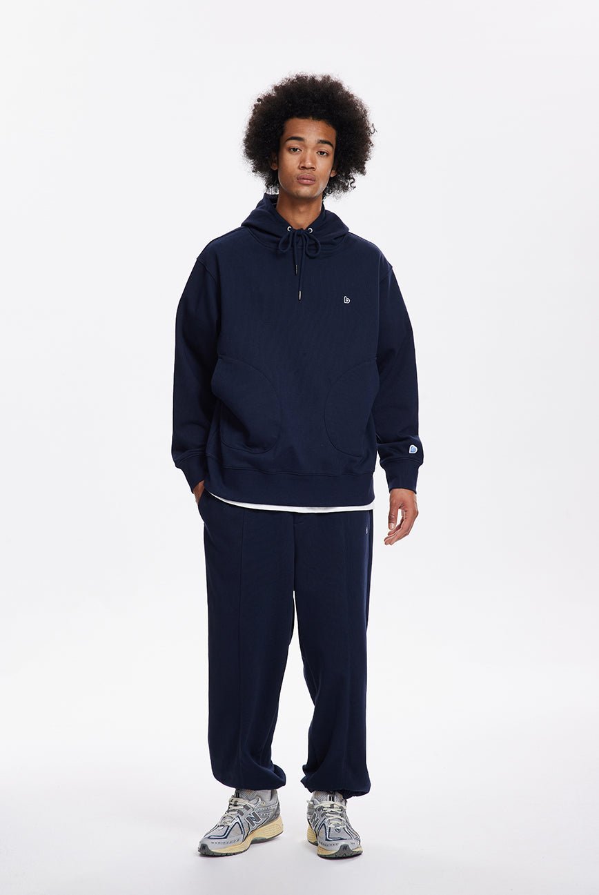 PLAIN BASIC LONG-SLEEVED PULLOVER HOODIE B37381