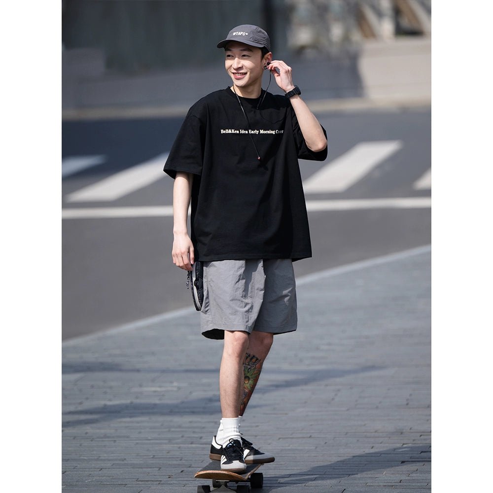 コットンヘビー300g ラウンドネックルーズ半袖Tシャツ B04197