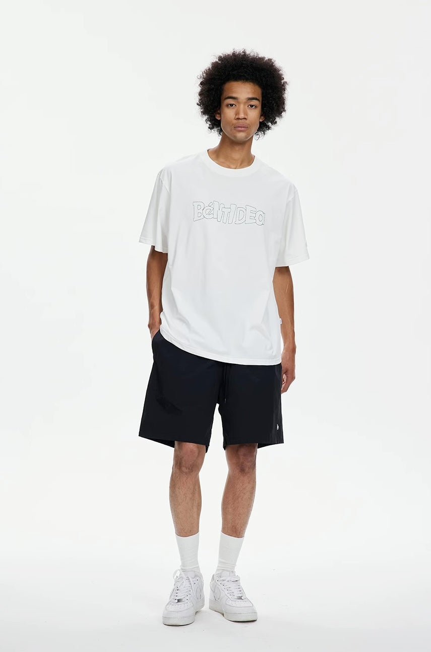 LOGO PRINT LETTER LOOSE SHORT-SLEEVED T-SHIRT B13259