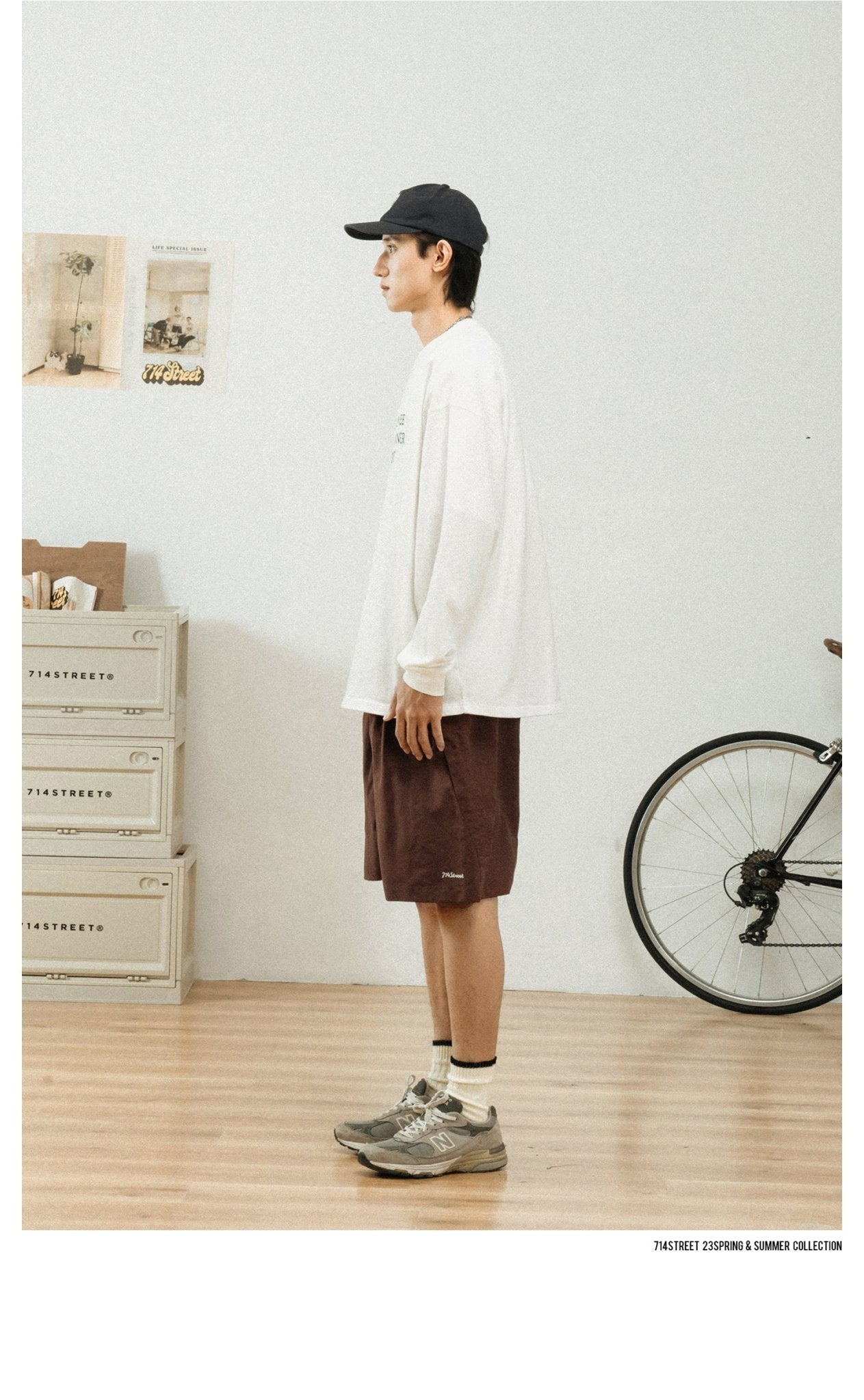 LOOSE NYLON CASUAL TROUSERS S84300