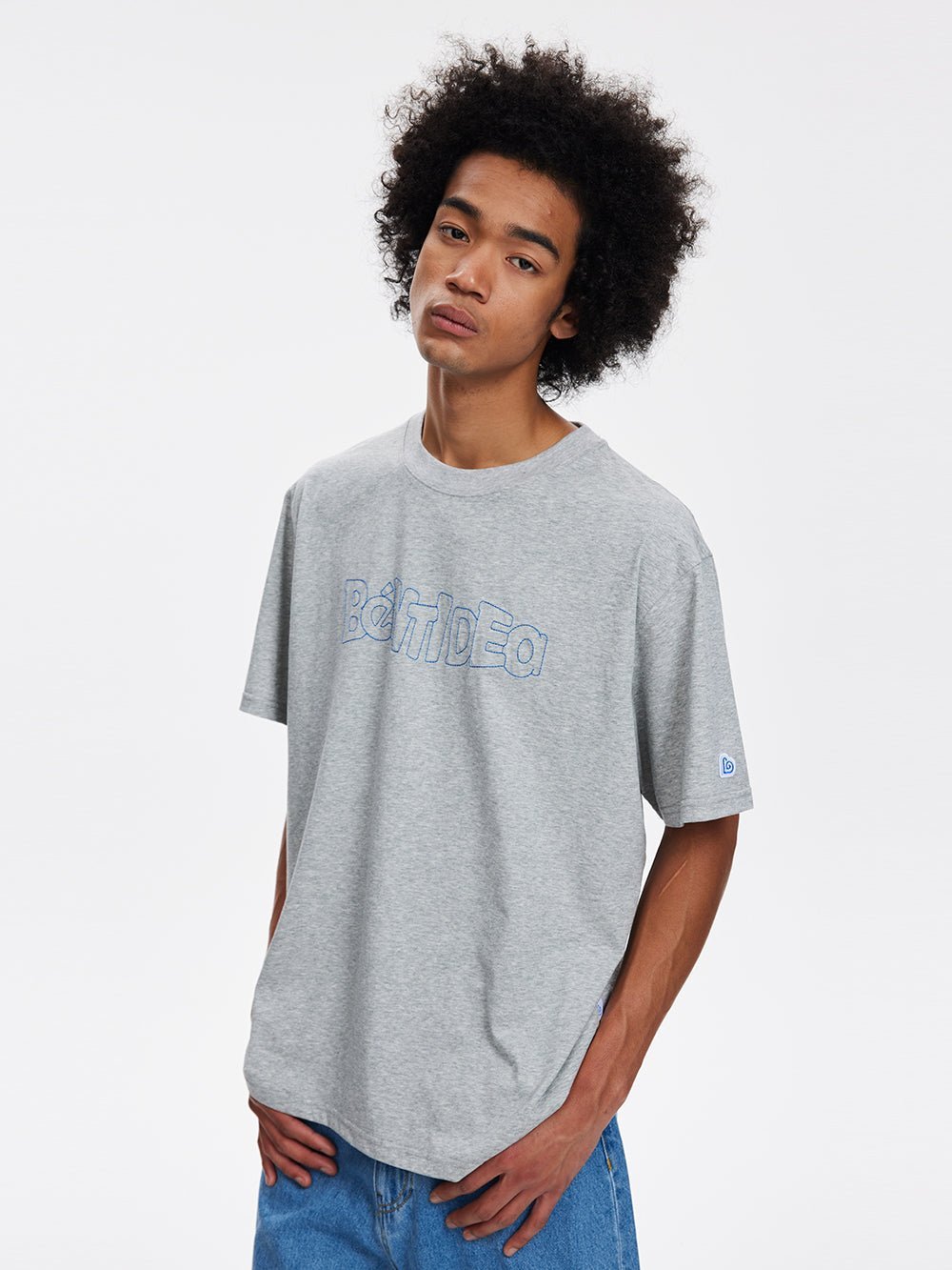 LOGO PRINT LETTER LOOSE SHORT-SLEEVED T-SHIRT B13259