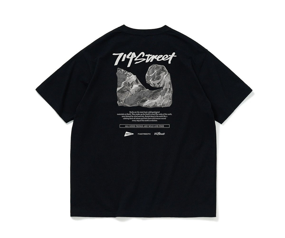 速乾性ロックプリントクールフィーリング半袖TシャツS050112