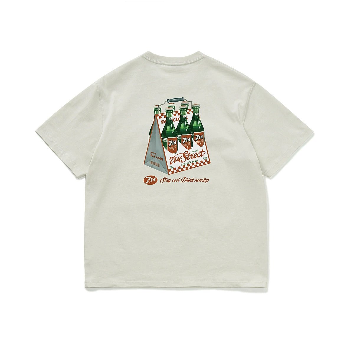 プリントコットン半袖Tシャツ S050118
