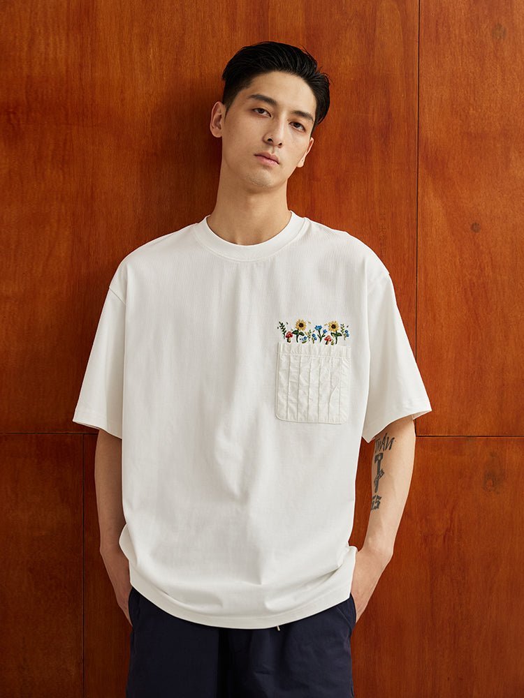 SHORT SLEEVES WITH EMBROIDERY AND POCKETS N65684