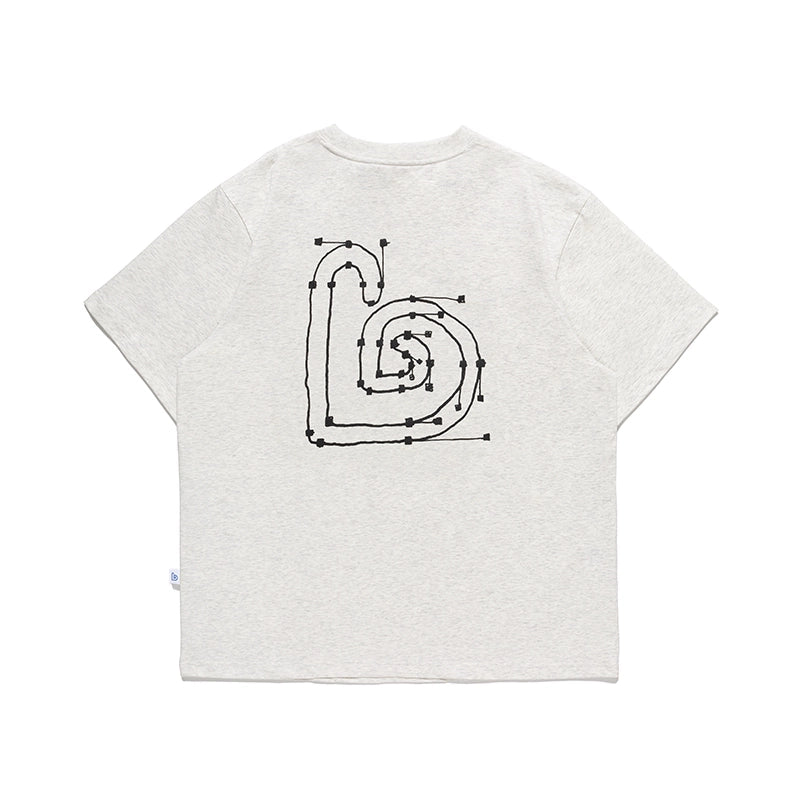 ロゴプリントコットンTシャツ B07082