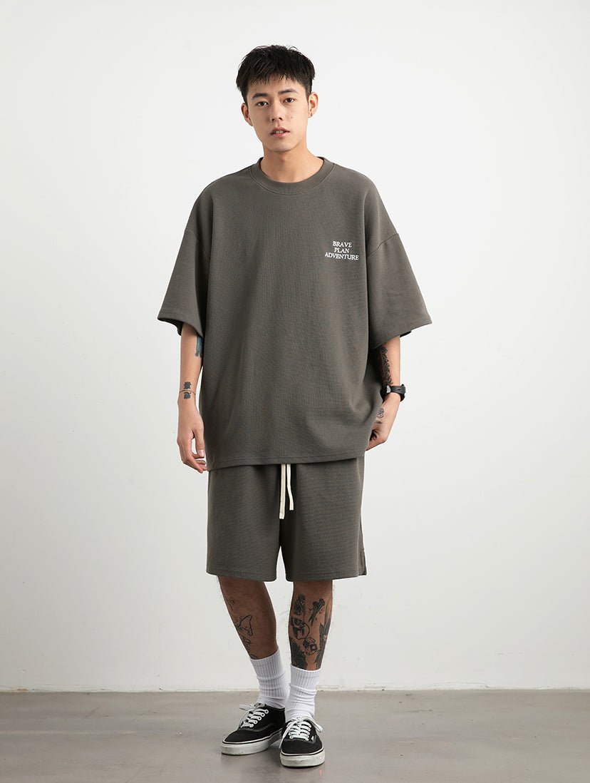 WAFFLE SHORT-SLEEVED T-SHIRT V48321