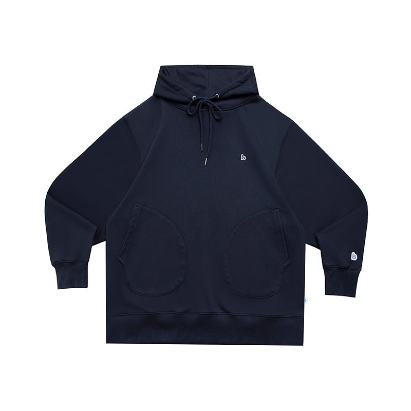 PLAIN BASIC LONG-SLEEVED PULLOVER HOODIE B37381