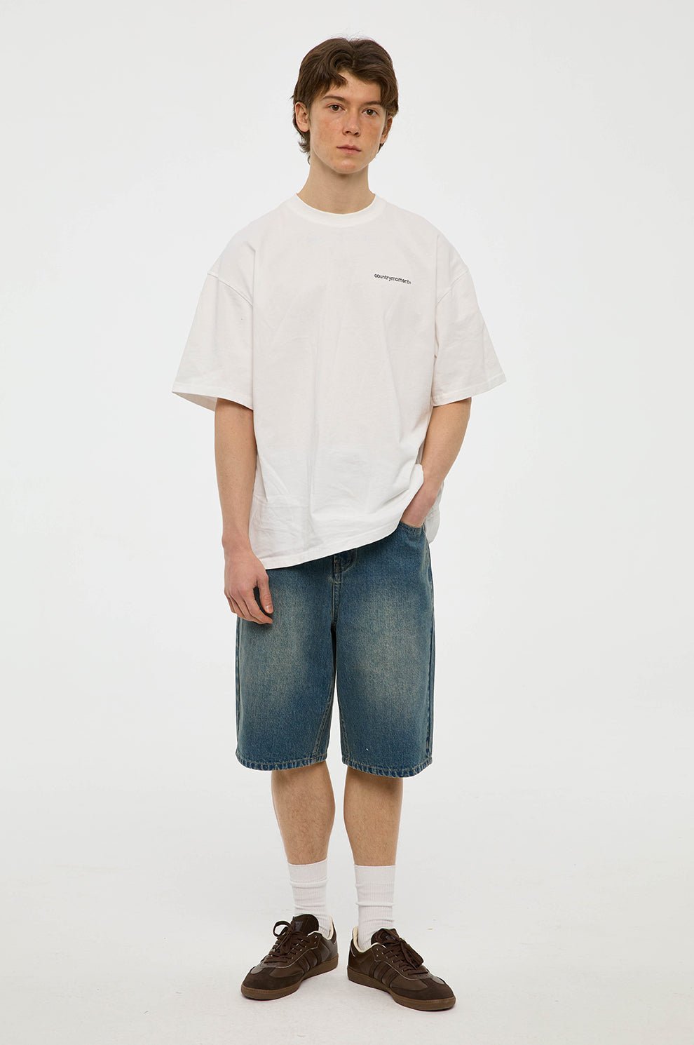 BLUE STRAIGHT DENIM TROUSERS C48555