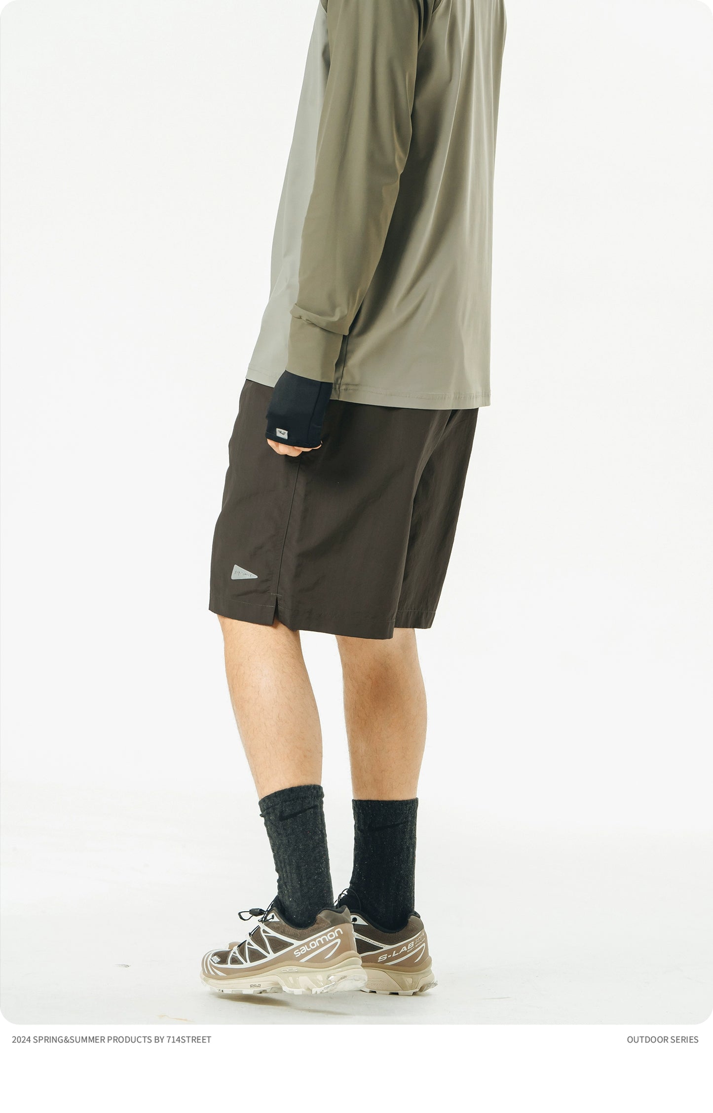 アウトドアスウェットパンツクロップドパンツ S6118
