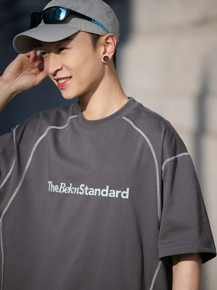 ルーズカジュアルスポーツ半袖Tシャツ男性 B042810