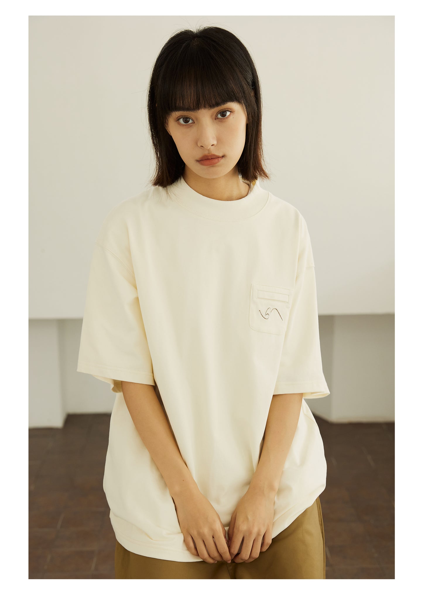LOOSE ROUND NECK SHORT SLEEVE T-SHIRT L66312