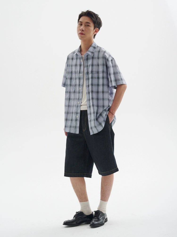 ヴィンテージコットンチェック柄シャツ B08057