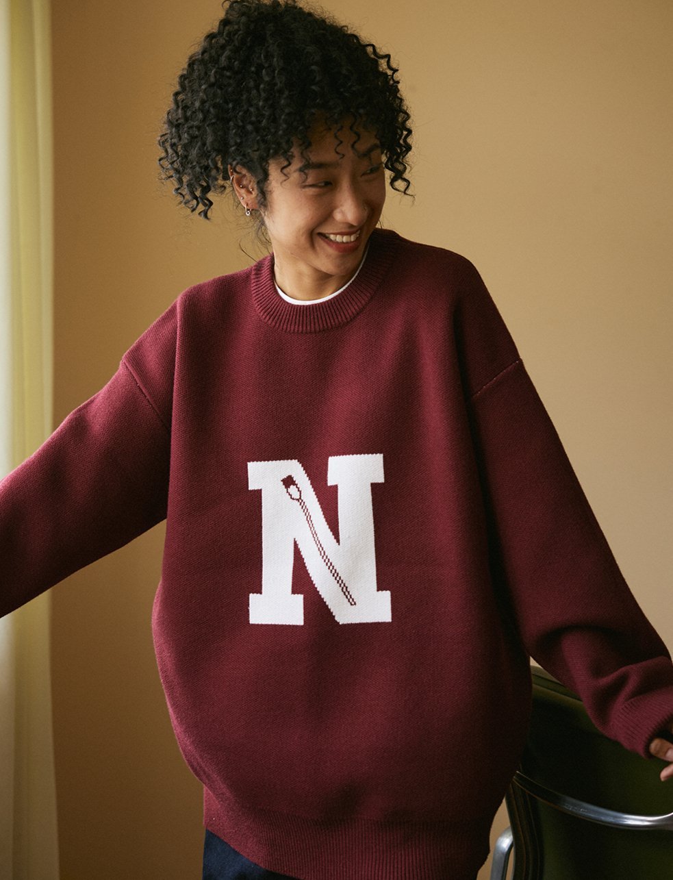 N WORD LOGO KNIT SWEATER N31210
