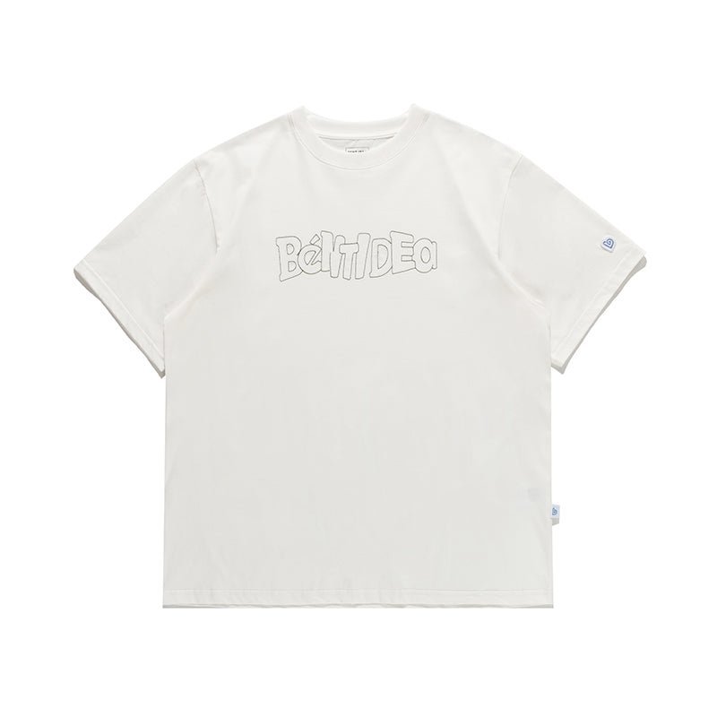 LOGO PRINT LETTER LOOSE SHORT-SLEEVED T-SHIRT B13259