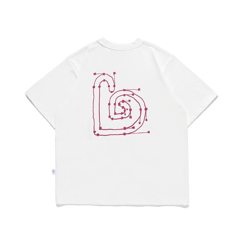 ロゴプリントコットンTシャツ B07082