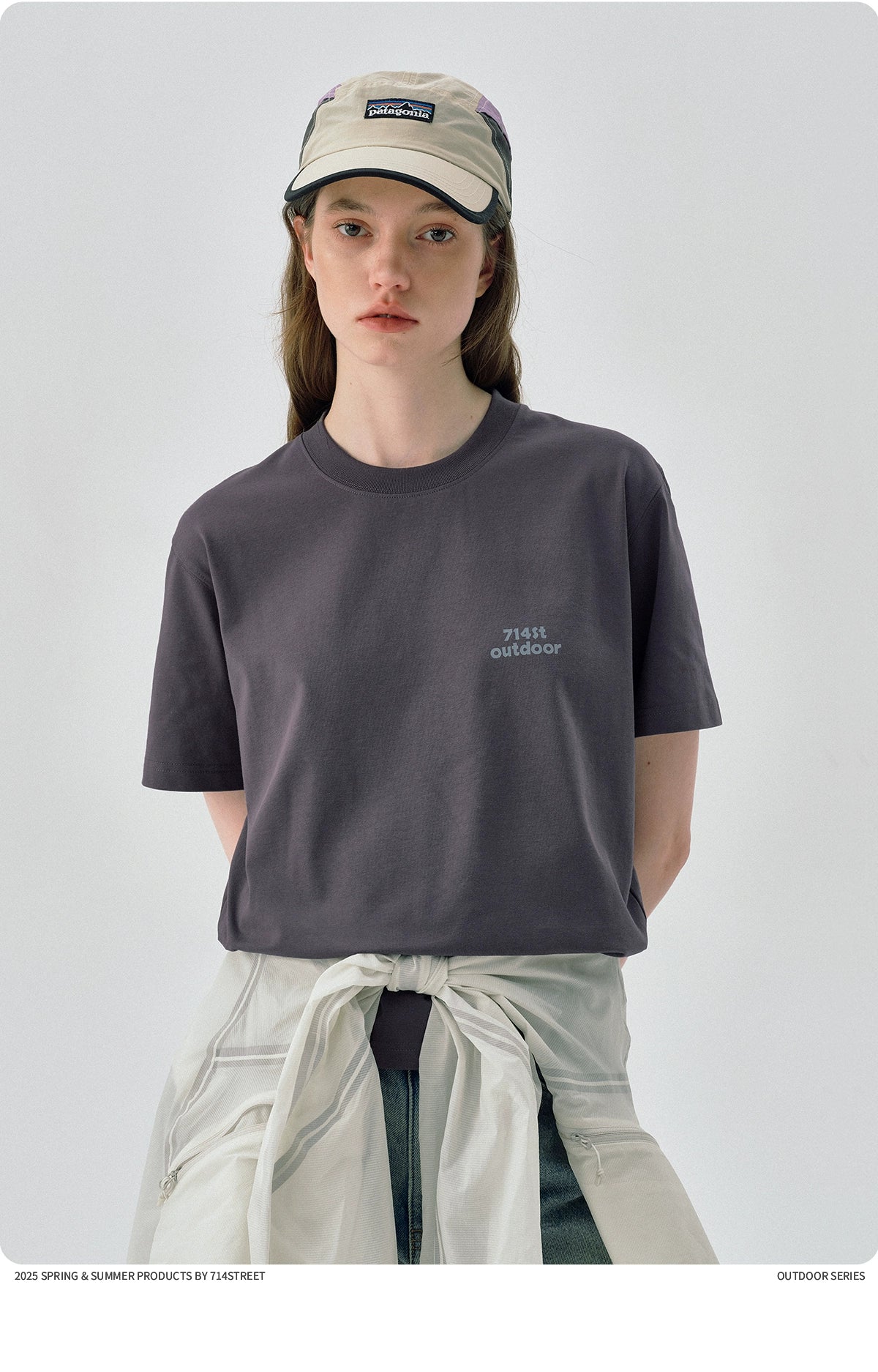 アンチリンクルアウトドアギアプリント半袖Tシャツ S05019