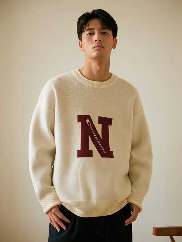 N WORD LOGO KNIT SWEATER N31210
