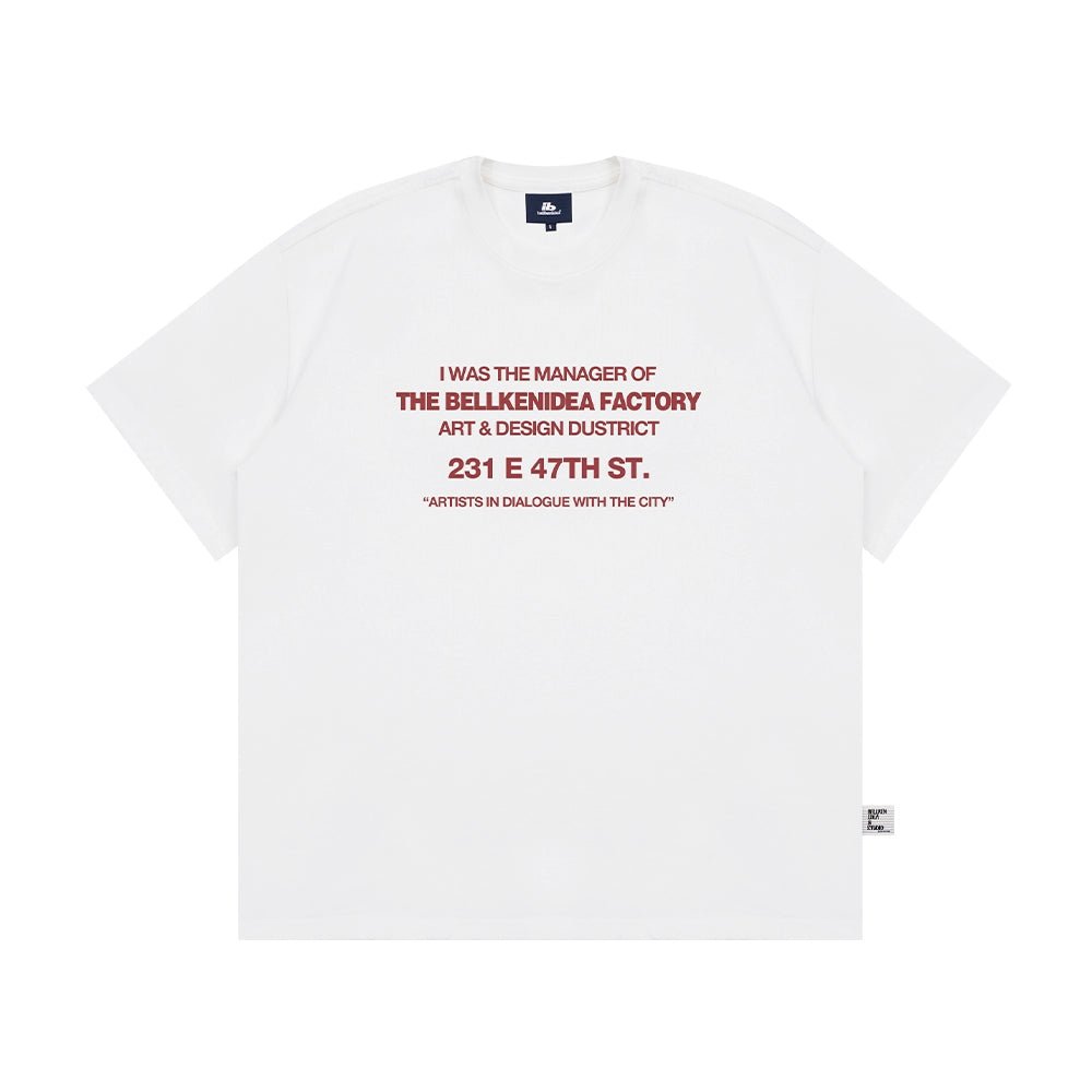 BELLKENIDEAアメリカンヴィンテージレタープリントデザインセンスシンプル人気万能ルーズ半袖Tシャツ夏 B08069