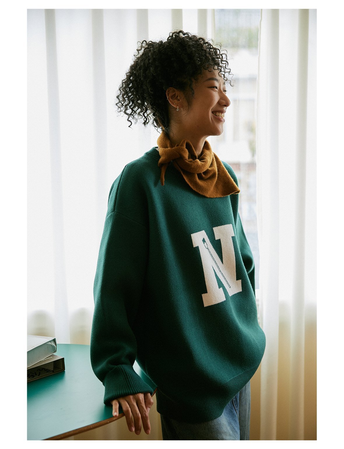 N WORD LOGO KNIT SWEATER N31210