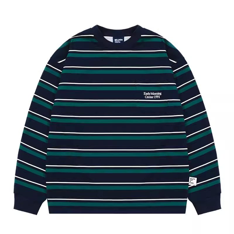 ボーダー長袖ルーズTシャツ B27282