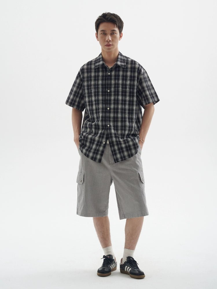 ヴィンテージコットンチェック柄シャツ B08057