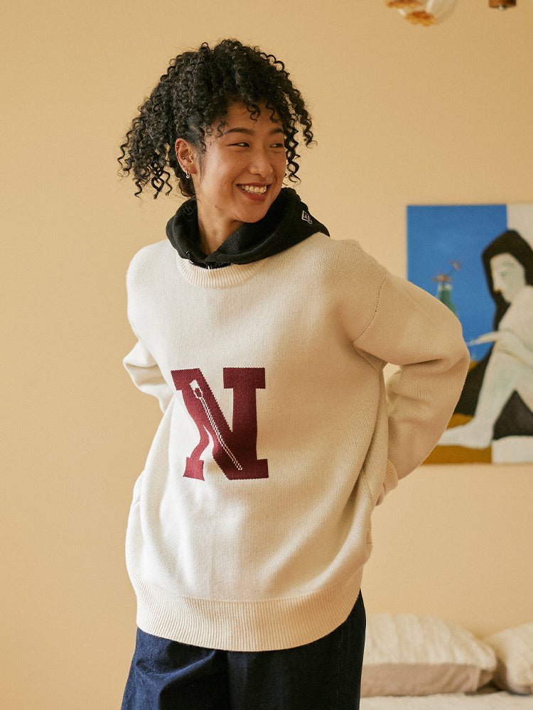 N WORD LOGO KNIT SWEATER N31210